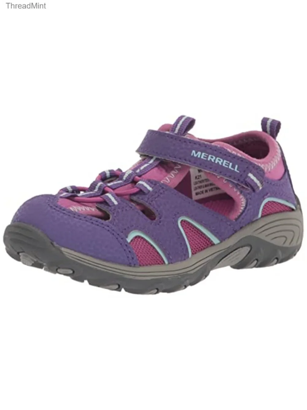 Merrell Kids Leather Athletic Sandals Hook & Loop Closure